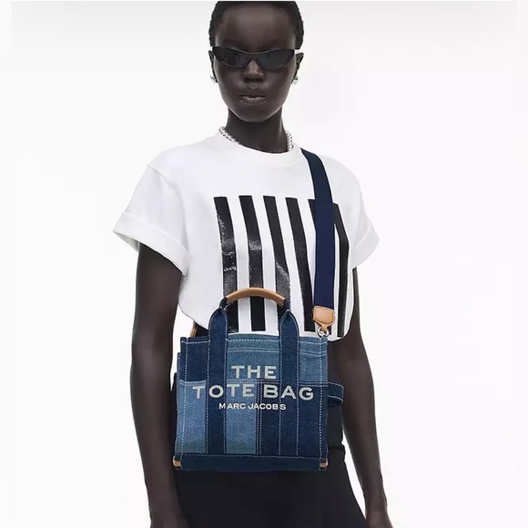 Marc Jacobs Small Tote Bag in Denim Multi, New - Picture 6 of 16